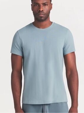 SKIMS Men's Short Sleeve Tee in Pale Blue